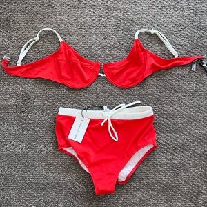 NWT Solid & Striped bikini